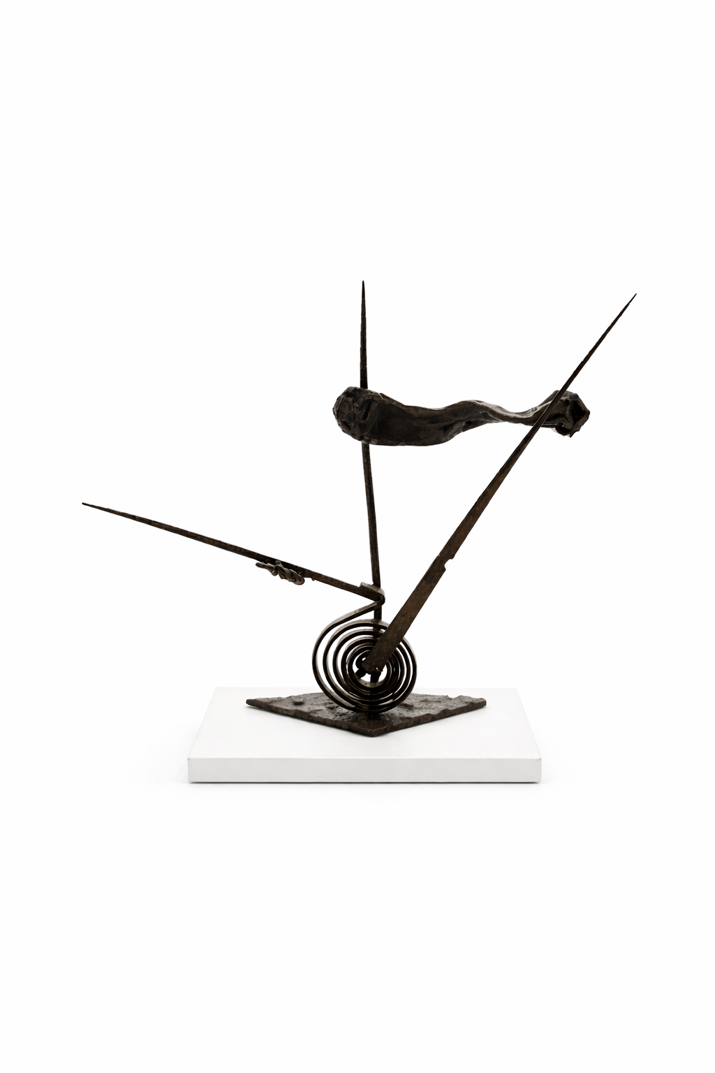 Frégate, sculpture en métal et bois flotté de Pierre Le Caër