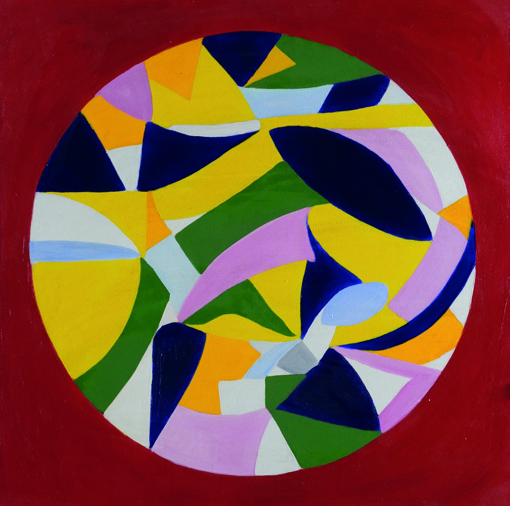 Mappemonde, tableau carré de Gabriel Lemaire Sicre peint en 2009